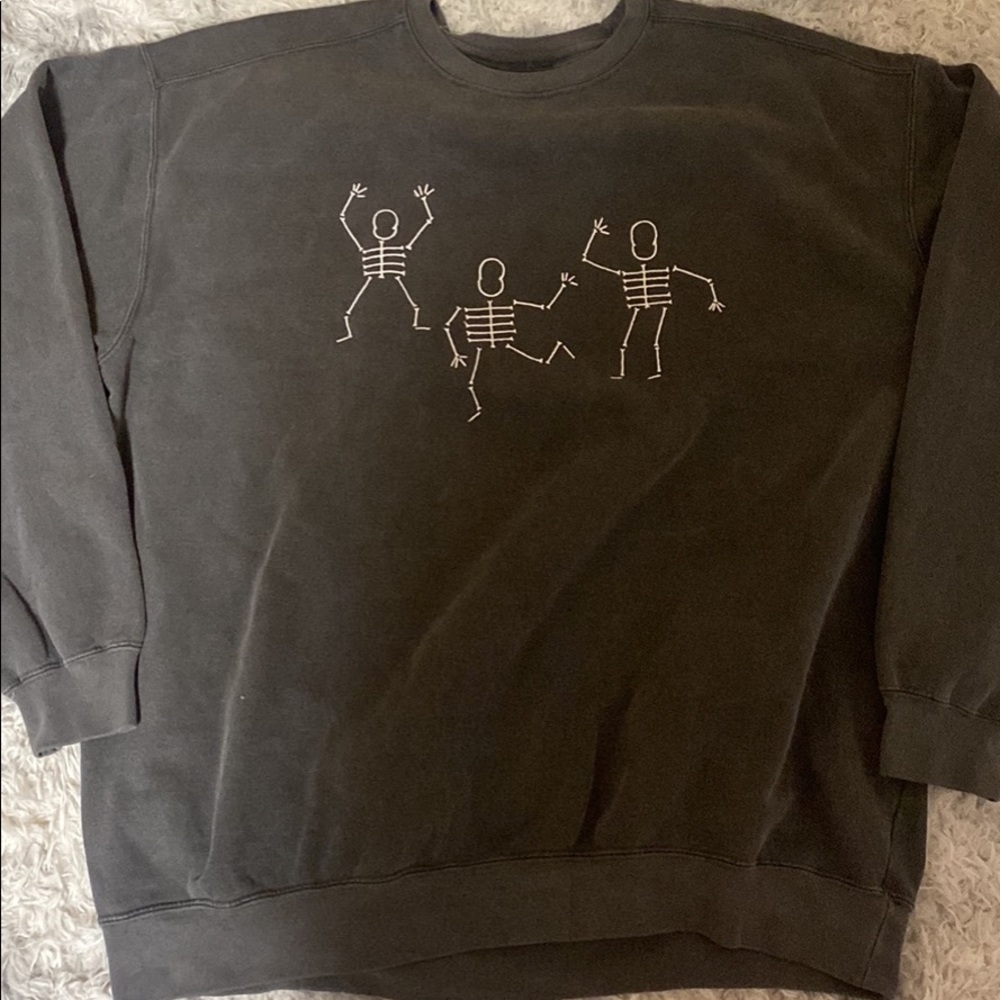 Stitched oversized halloween sweatshirt